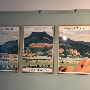 Set of 3 Wall Art Georgia O'keeffe Prints - My Front Yard