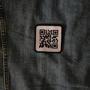 Rickroll QR Code Embroidered Patch - Etsy