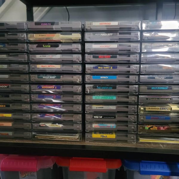 Rack Display for Nintendo Entertainment System NES Games With PET Game ...