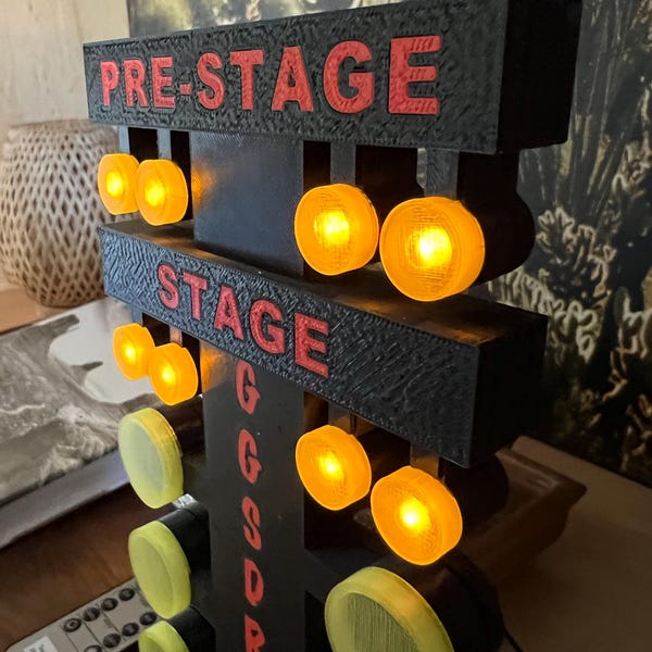 Drag Race Tree Lights - Christmas Tree Desktop Display With LED Lights ...