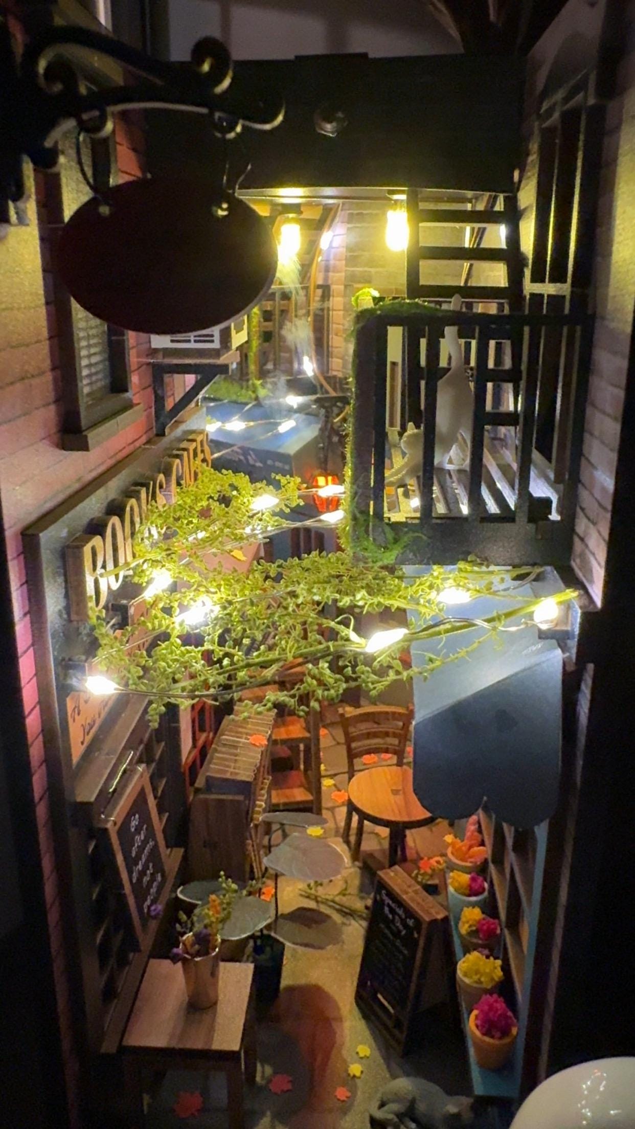 Dreamy MiniAlley Book Nook - Cozy Magical Reading - Booknook DIY kit Assembled