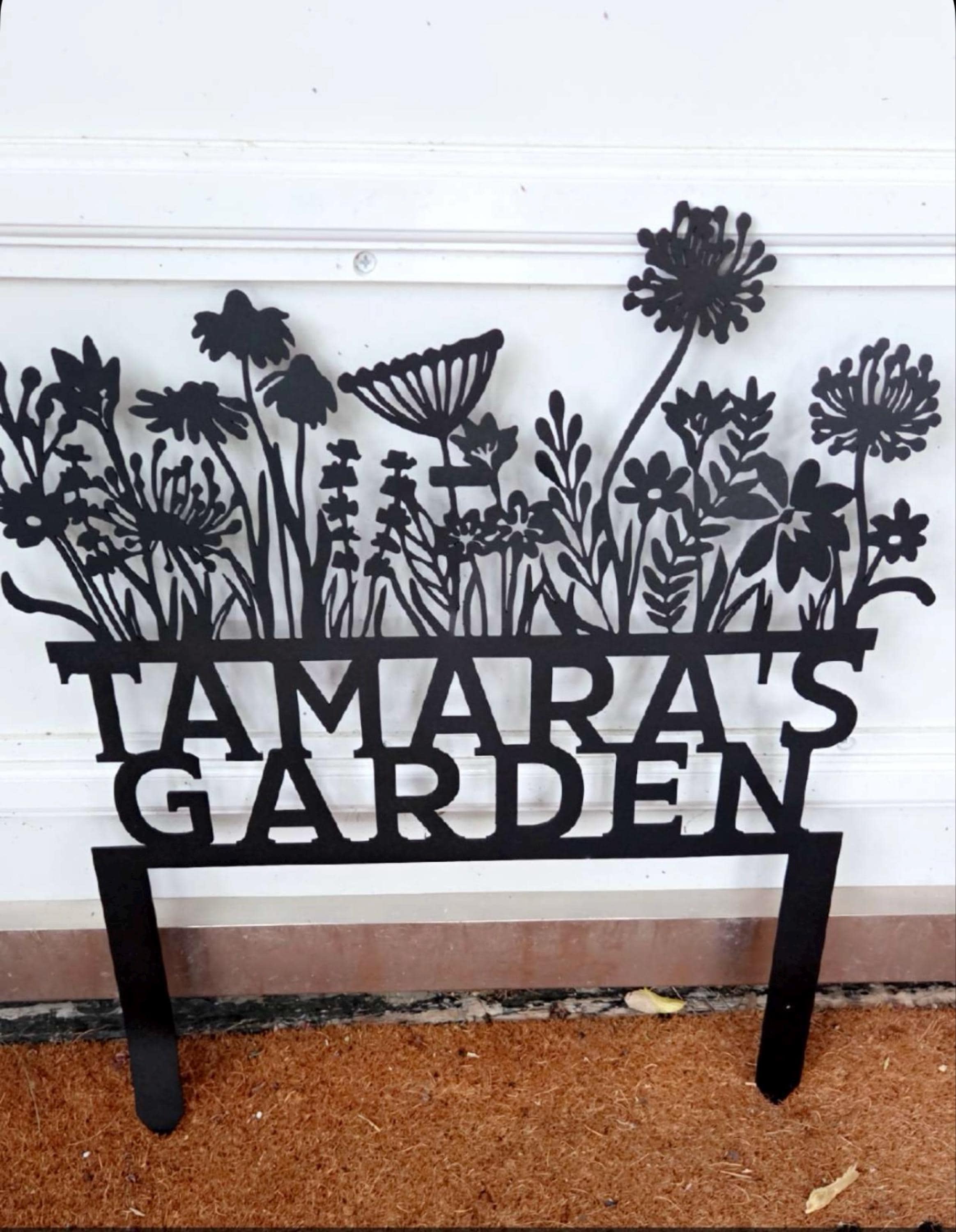 Custom Metal Garden Stake, Garden Marker, Every Garden Metal Stake, Personalized Gift, Gardener Name Sign, Mom Garden Sign, Outdoor Yard Art