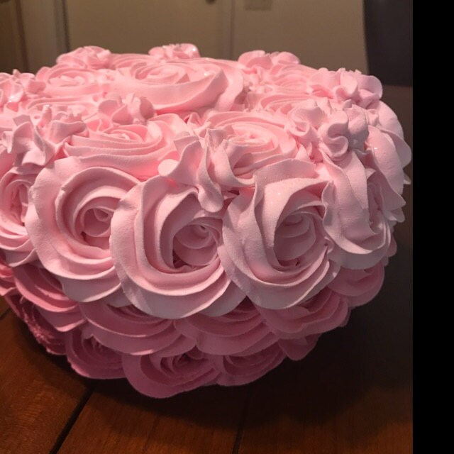 Fake Rosette Cake Ombre Cake Bubble Gum Pink, Pink, Light Pink. Approx.  8.25w X 4.75h Smash Cake Prop First Birthday 