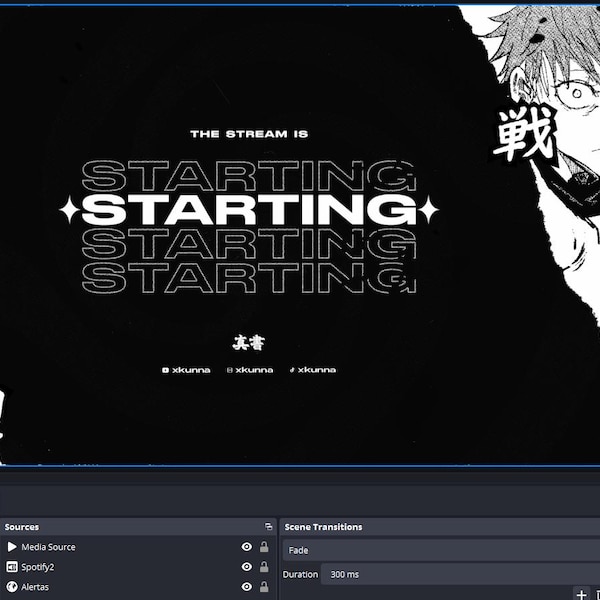 Animated Cursed Anime Stream Pack | Twitch Overlays, Screens, Panels ...