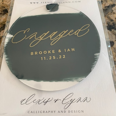 Marriage Proposal "She Said Yes!" - Personalized Acrylic Ornament, Jus - Sun-rais