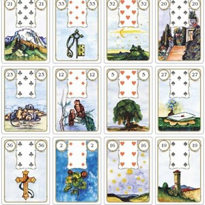 Classic Lenormand Deck 36 Cards With Grand Tableau Cloth - Etsy