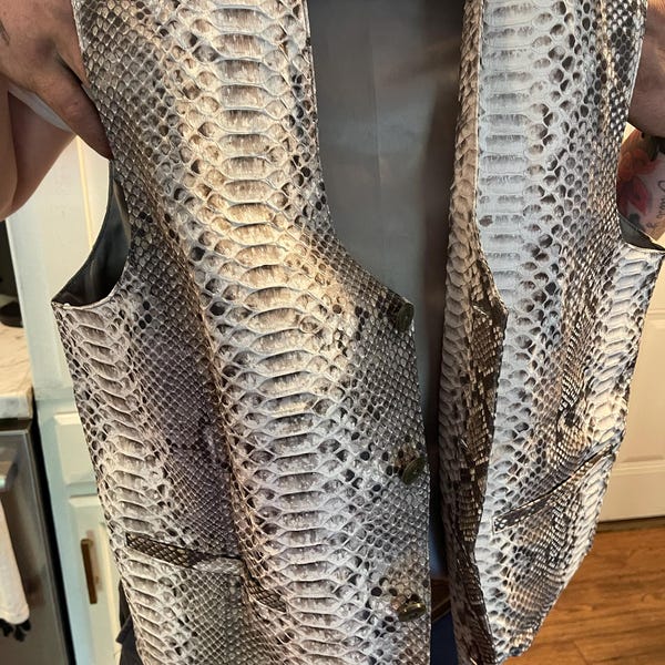 55 Inch Genuine Python Snake Skin Hide Real Leather Make Bags Jackets ...