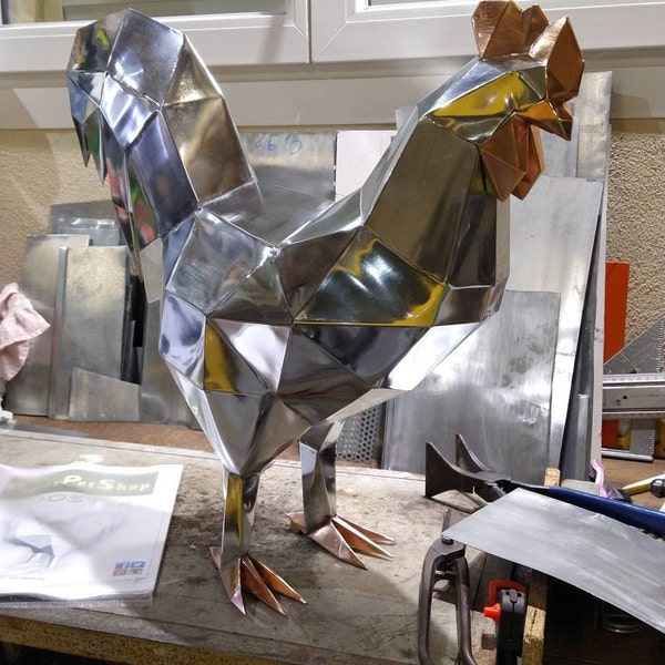 Rooster, Printable Papercraft Template, DIY Paper Pet Rooster. 2017 ...