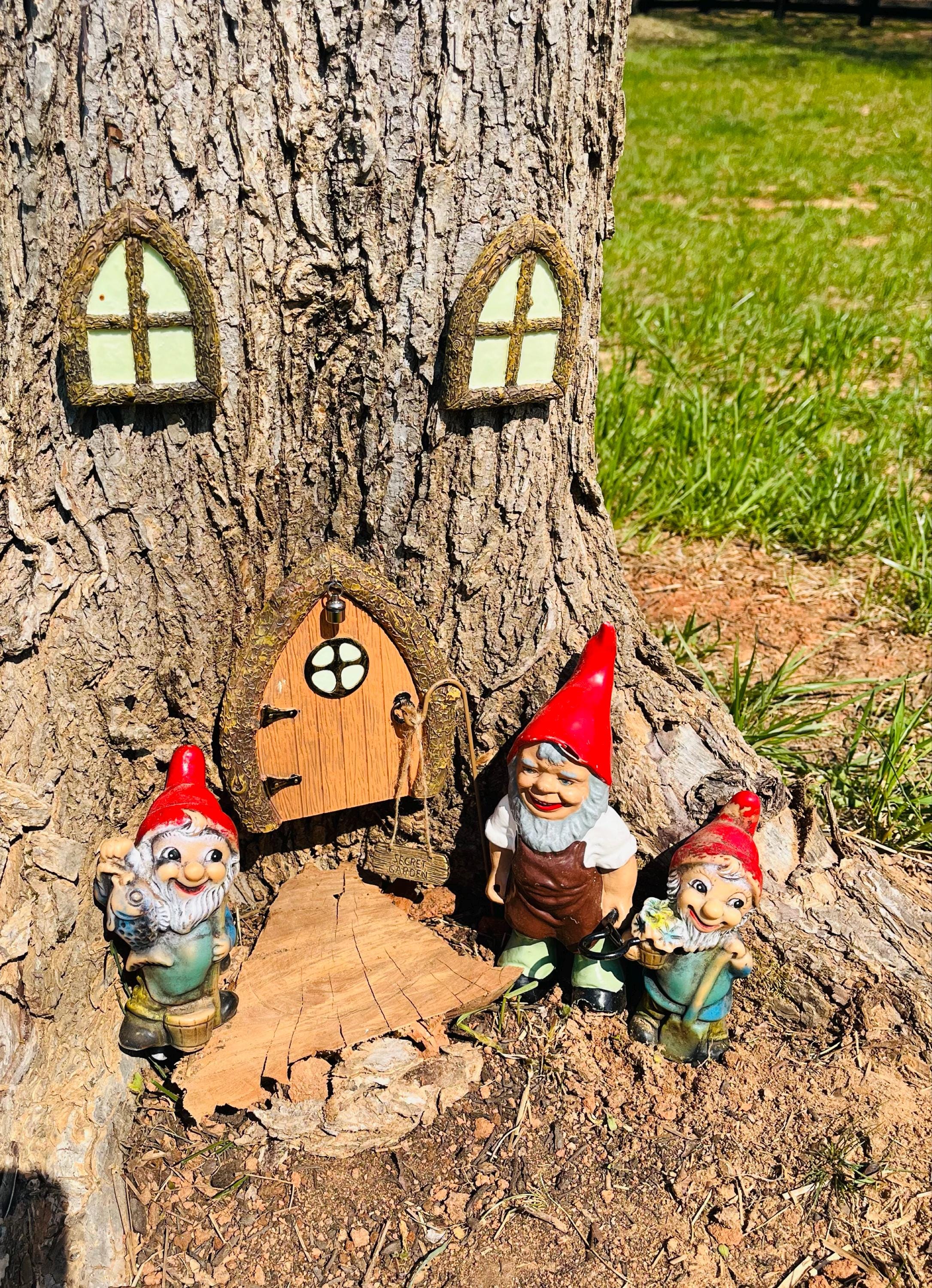 Fairy Door and Windows for Trees Glow in The Dark - Fairy Tree Door- fairy garden- Fairy house - Fairy door for trees- gnome door