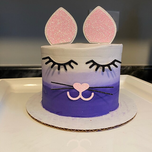 Cat Cake Topper Set, Cat Birthday Topper, Glitter Kitty Cat , Cat Birthday  Cake Topper Set, Magical Cake Topper, Halloween Black Cat, Kitty 