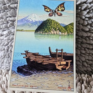 Mothra Beach Japanese Woodblock Print - Etsy