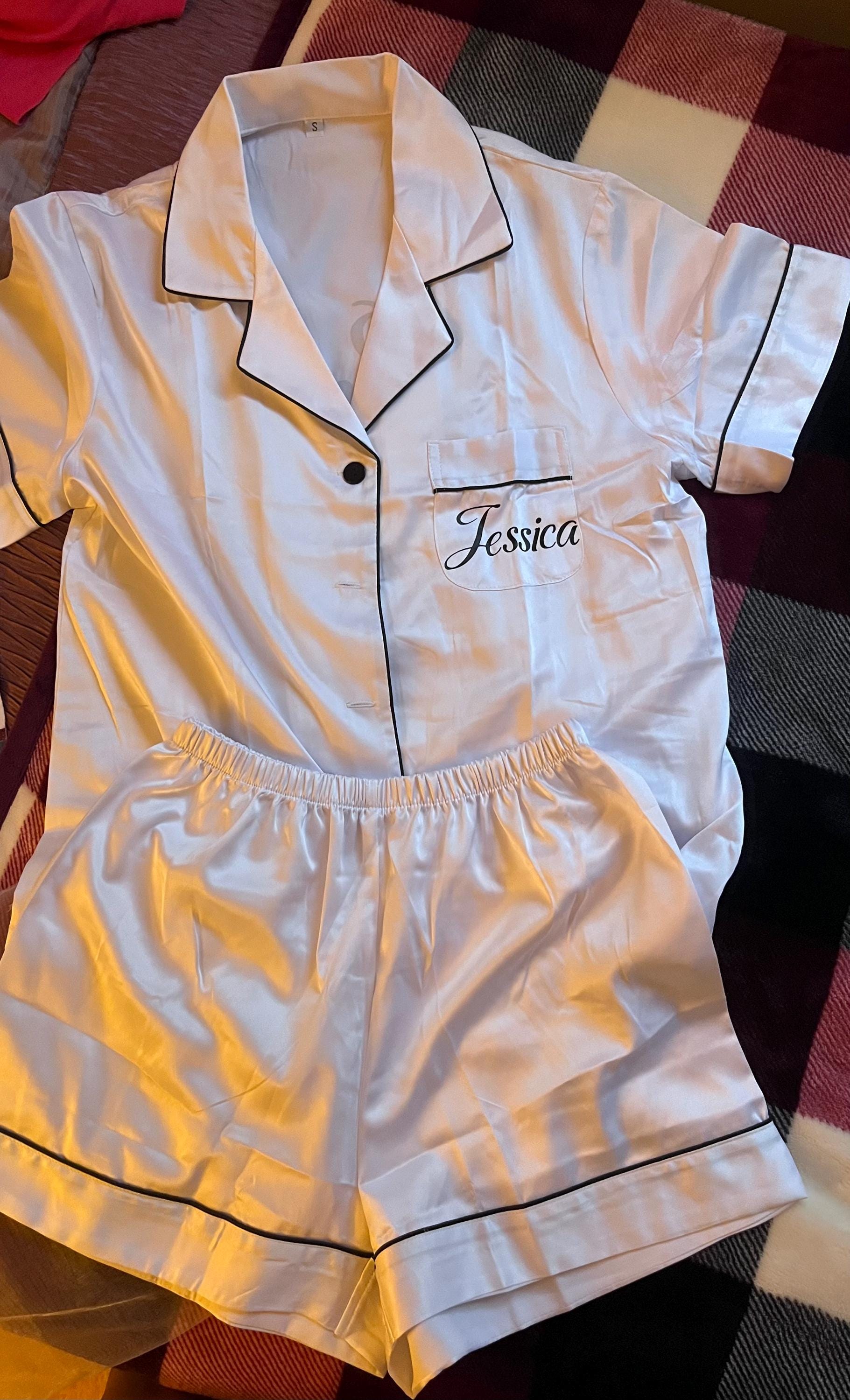 Bridesmaid Pajamas Set of 5,6,7, Bridesmaids Matching PJs, Satin Pyjama Set, Bridal Shower Gifts
