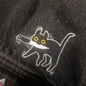 Knifecat Embroidered Patch - Etsy