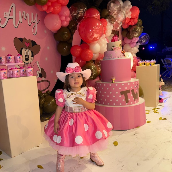 Pink Minnie Mouse Dress. Baby Girl Dress. Minnie Mouse Birthday Dress ...
