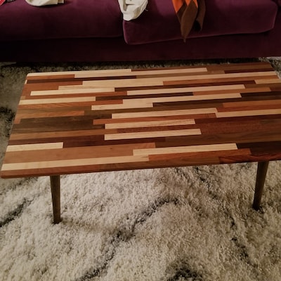 36 Mixed Wood Coffee Table Classic Mid Century Modern Furniture Eames ...
