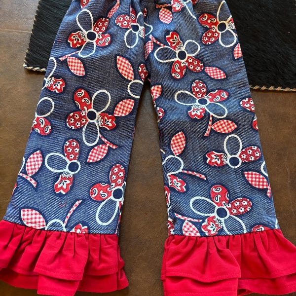 Ruffle Pants Pdf Sewing Pattern for Girls, Ruffle Pants Pattern for ...