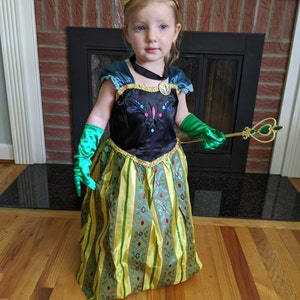 Disney Inspired Frozen Anna Coronation Princess Dress Costume | Etsy