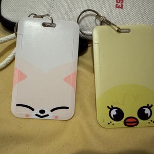 K-pop Stray Kids Skzoo Photocard Holder Keychain Rabbit Husky