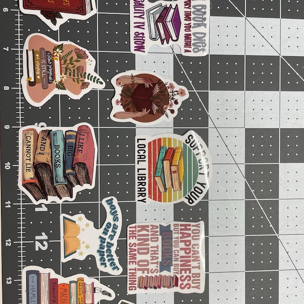 Book Stickers for Kindle Bookish Sticker Pack for Journals Scrapbooks ...