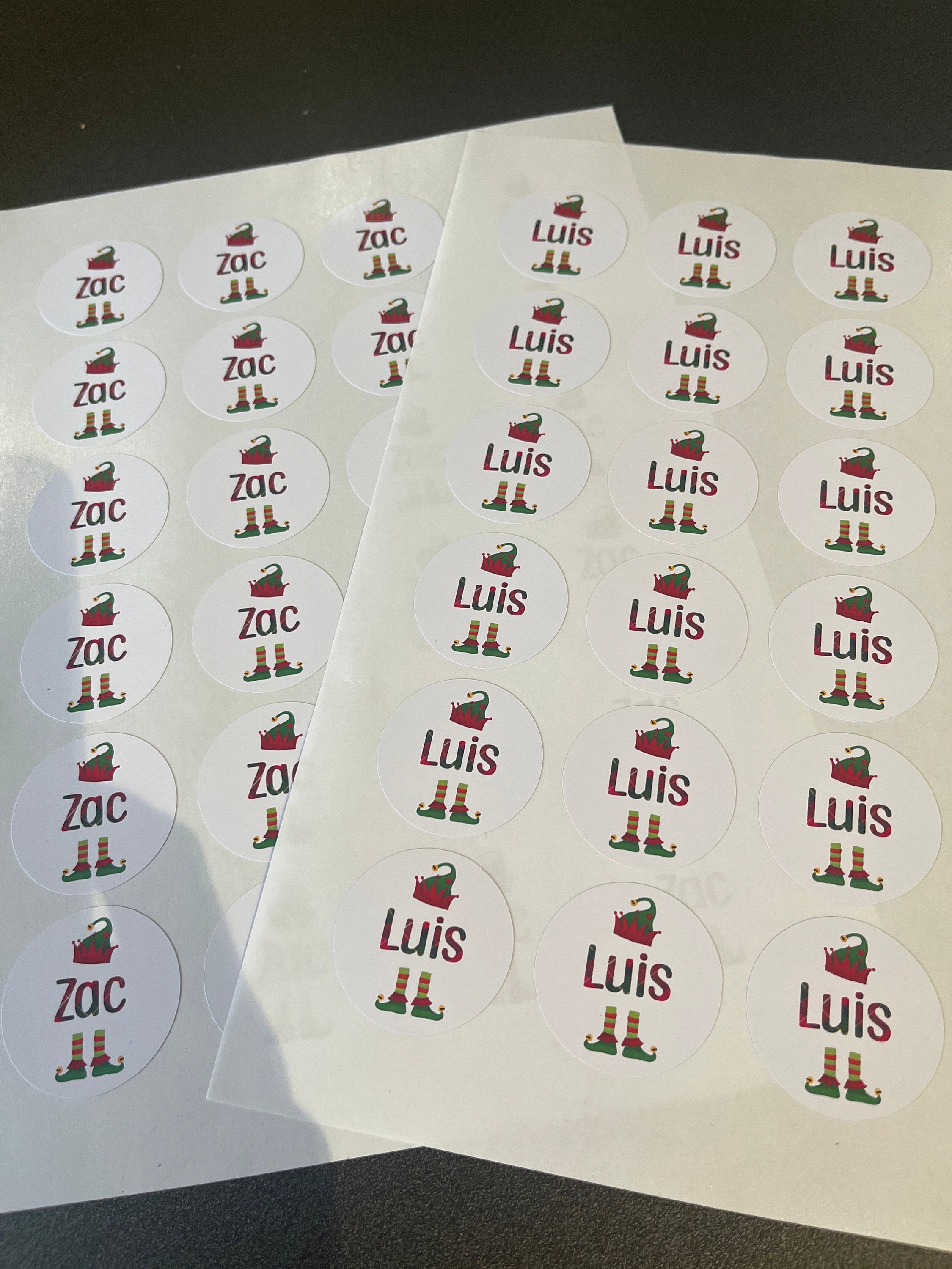 Personalised Elf Christmas Present stickers, christmas lettering, santa, Stickers, Gift, Labels, Christmas stickers
