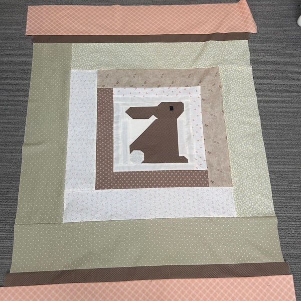 PDF Easter Quilt Pattern - Green Bunny Quilt Pattern - Etsy