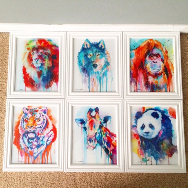 Lion Watercolor Painting Print by Slaveika Aladjova, Art, Animal ...