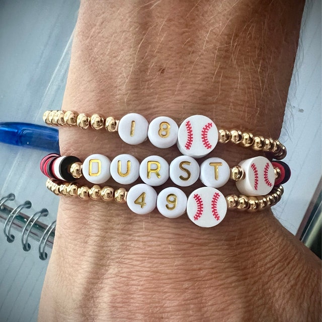 Baseball Mom Bracelet Personalized Baseball Bracelet Set