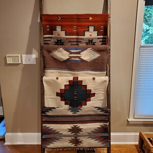 Extra Wide Blanket Ladder Very Large Farmhouse Quilt Rack Display