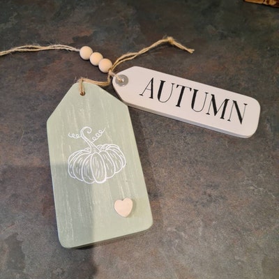 Wooden Autumn Signs, Large Tags, Farmhouse Country Kitchen Decor ...