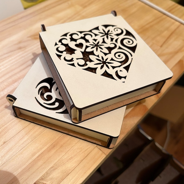 12 Different Decorative Gift Box Laser Cut Svg Files, Jewelry Box With ...