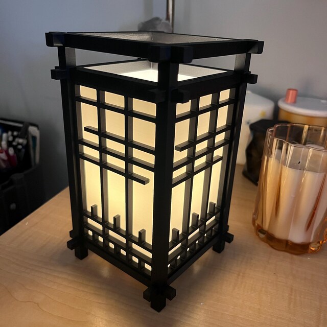Japanese Lantern | Shoji Style | Desk Lamp | Japanese Decor