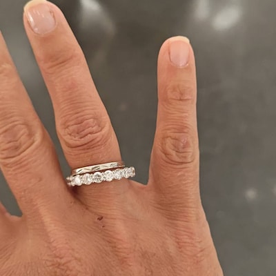 Marquise Diamond Ring / Two Rows Marquise Diamond Engagement Wedding ...