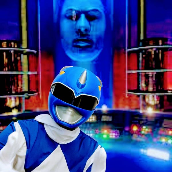 Blue Ranger Helmet Mighty Morphin Power Rangers MMPR Wearable ...