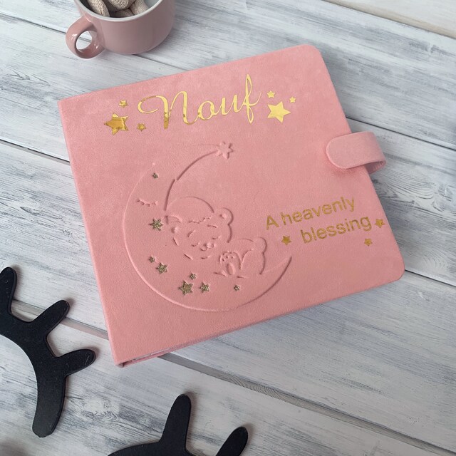 Handmade baby book first year photo albumfamily by LittleBunnyBOOK