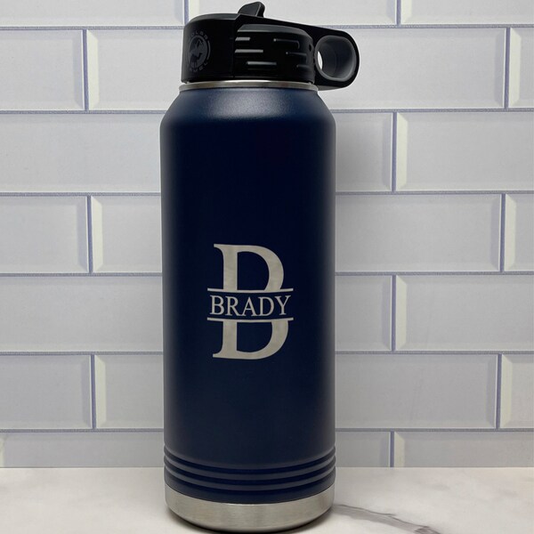 Personalized Laser Engraved Water Bottle With Custom Logo Name Text ...