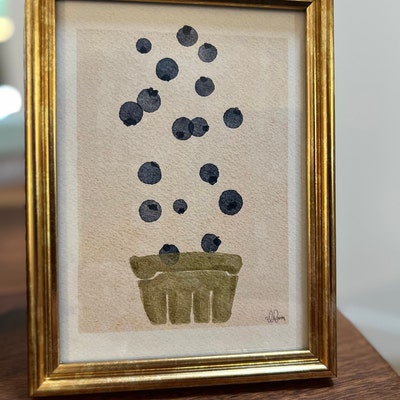 Watercolor Blueberries Printable Watercolor Art Nursery Art Print Art ...