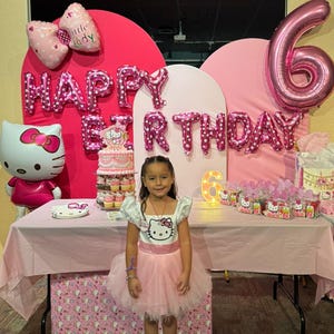 ハローキティをイメージした女の子用ドレス、誕生日コスチューム