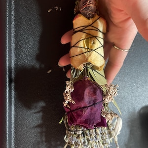 Amethyst Smoke Cleansing Bundle: Cedar, Lavender, Sage & Dried Apple