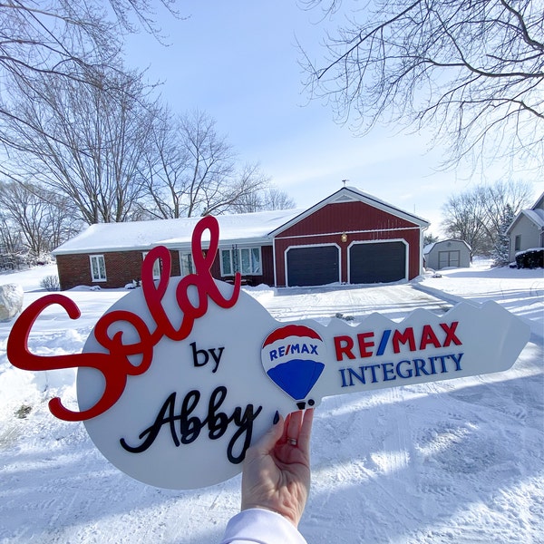 Realtor Sold Key Sign, Key Shape Sold Sign, Realtor Key Photo Prop, New ...