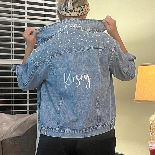 Embroidered Bride Denim Jacket, Bride Jean Jacket, Future Mrs Jacket ...