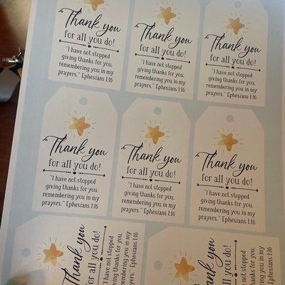 Thank You Gift Tags for Volunteers Teacher Gift Tags Volunteer ...