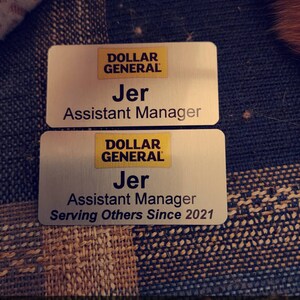 Baymont Hotel Employee Name Badge – Custom Made-to-Order – Aluminum/Plastic