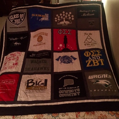 DOUBLE SIDED Tshirt Quilt-custom Made From YOUR Tshirts deposit - Etsy