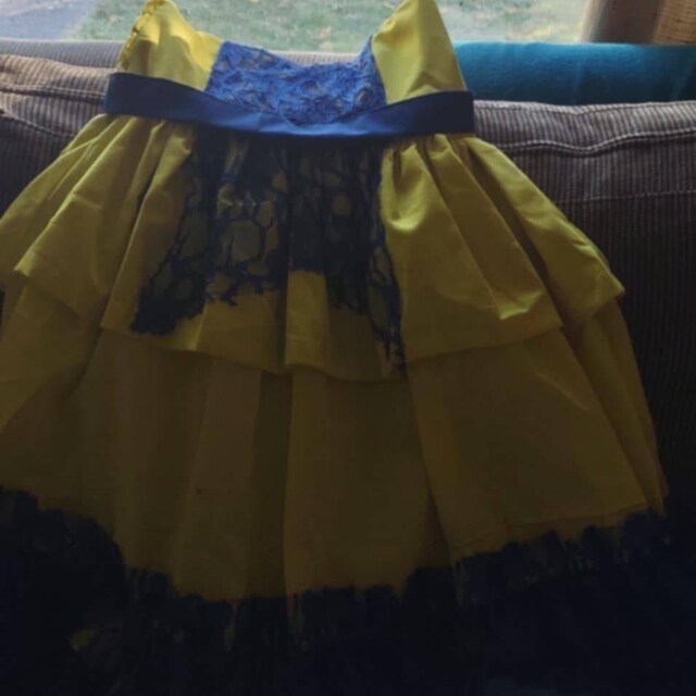 descendants 2 mal blue and yellow dress Favorite outfit from cotillion? : r/Descendants