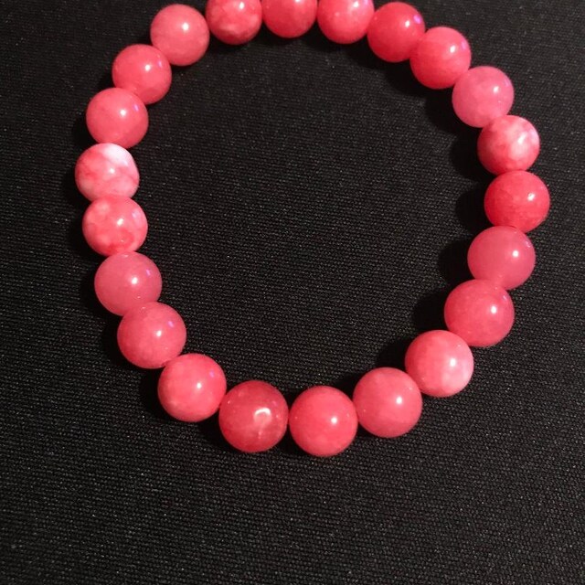 ブレスレット サマーローズ 翡翠ブレスレット 8mm 重ね付けできる