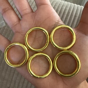 Gold O Ring Multi Size 38/32/20/18mm Metal O Rings Non Welded