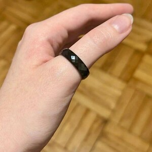 T & CO ブラックバンドリング ブラックファセットバンドリング マットセラミックバンド - Etsy 日本