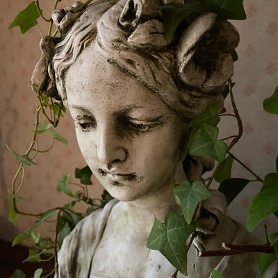 Female Art Nouveau Bust Statue Home or Garden Ornament - Etsy UK