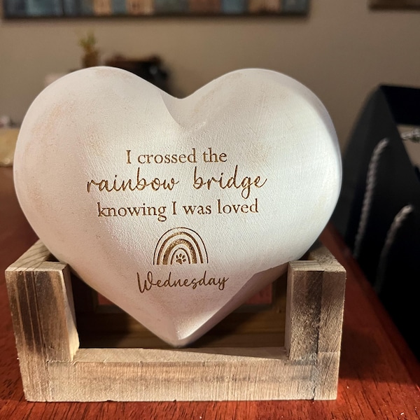 Crossed the Rainbow Bridge Memorial Plaque | Pet Memorial Gift ...