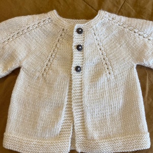 Knitting Pattern Baby Wool Cardigan Instructions in English - Etsy